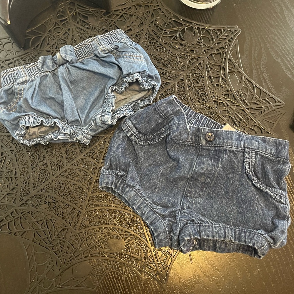 Cat and Jack & Garanimals Stylish Denim Baby Shorts Set